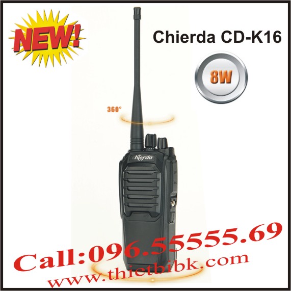 Máy bộ đàm Chierda CD-K16 công suất 8W